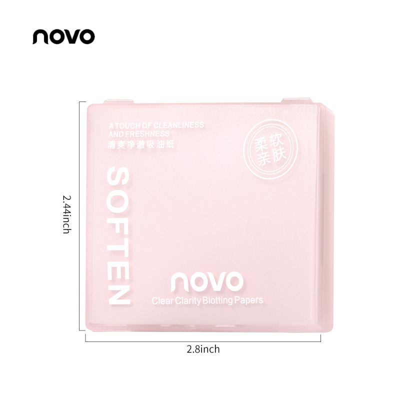 NOVO さわやか油吸収紙フェイシャルミラー交換パウダーパフフェイシャルオイルコントロール油吸収紙箱入りポータブル|undefined