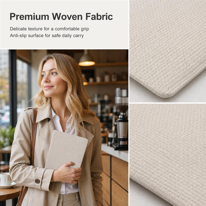 Applicable Macbook woven texture protective case M3 with stand Air13/ 14inch P anti-slip hard shell protective case