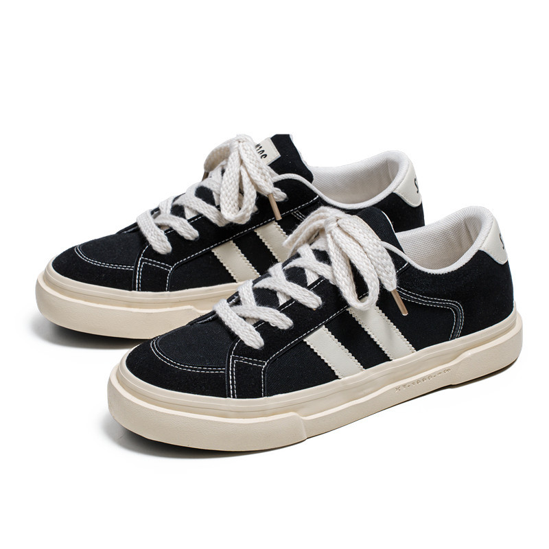 Zapatos de lona para hombres de verano ventilados zapatos de moda casuales 2024 nuevos deportes juveniles primavera zapatos de skate negro