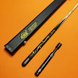 Chinese-Style Black Snooker Cue with 10mm Tip, High-Quality, No-Paint Inlaid Cue, Elegant and Stylish