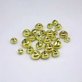 14mm-30mm金属铁一字铃铛圣诞装饰宠物用品早教玩具金银色铃铛diy