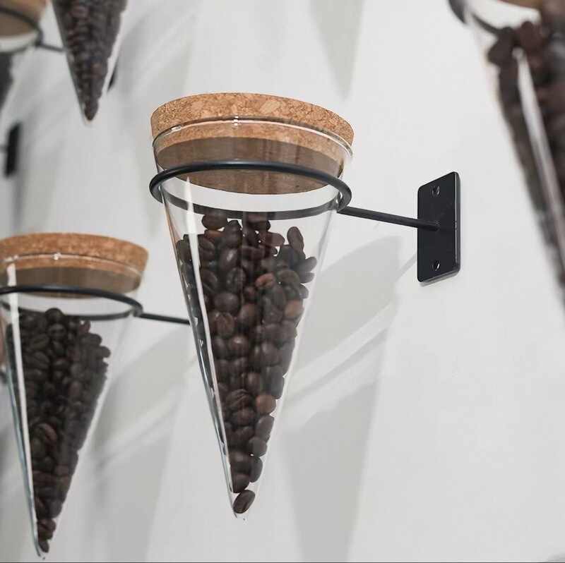 Tea jar storage tea coffee bean classification bottle smell tea display glass storage jar sample room decoration creative