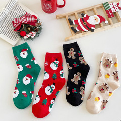 クリスマスの靴下の男女のストッキングのかわいい漫画のinsの潮のストッキングの秋冬の綿の潮のブランドの街頭の赤いメーカー