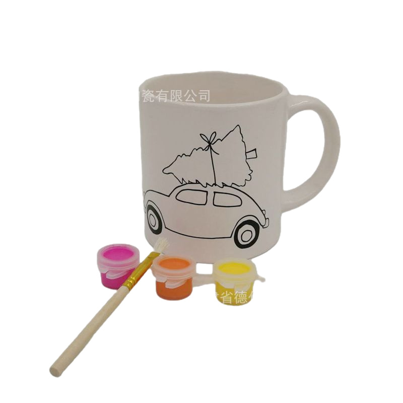 Taza de marca creativa taza de cerámica taza de graffiti taza de pintura taza no se borra regalos del día del niño capacitación comercio exterior original