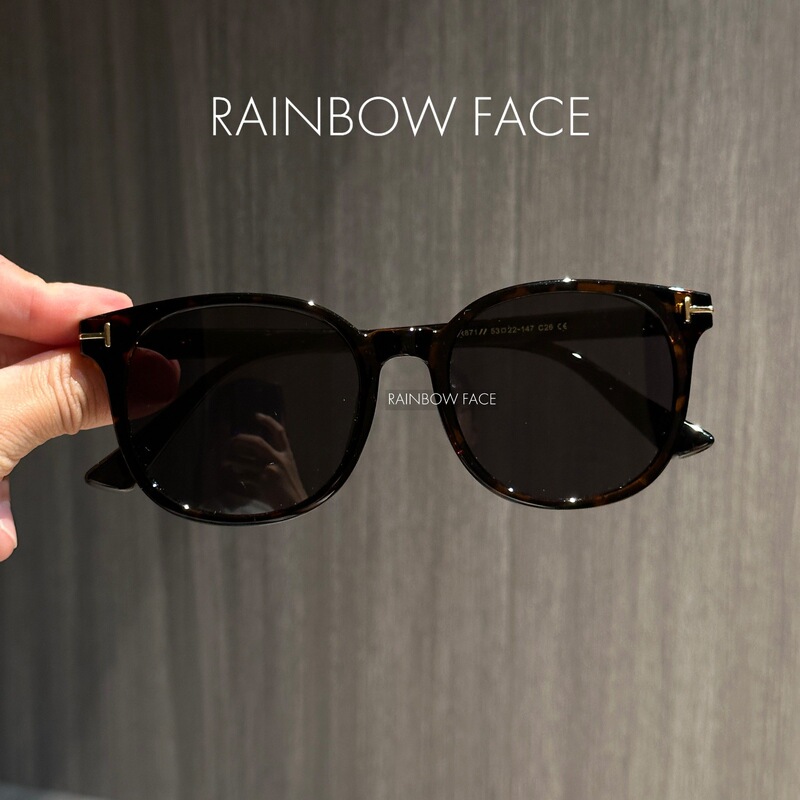 High-End Fashionable Large-Frame Square Tortoiseshell-Colored Sunglasses with Uv Protection and Polarized Lenses, Can Be Customized with Prescription Lenses