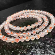 天然南红高冰飘花佛珠 成色漂亮 粒粒精选 品质佳 厂家批发