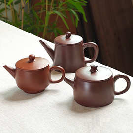 潮州宜兴紫泥紫砂茶壶大红袍小容量紫砂茶壶功夫茶具泡茶壶