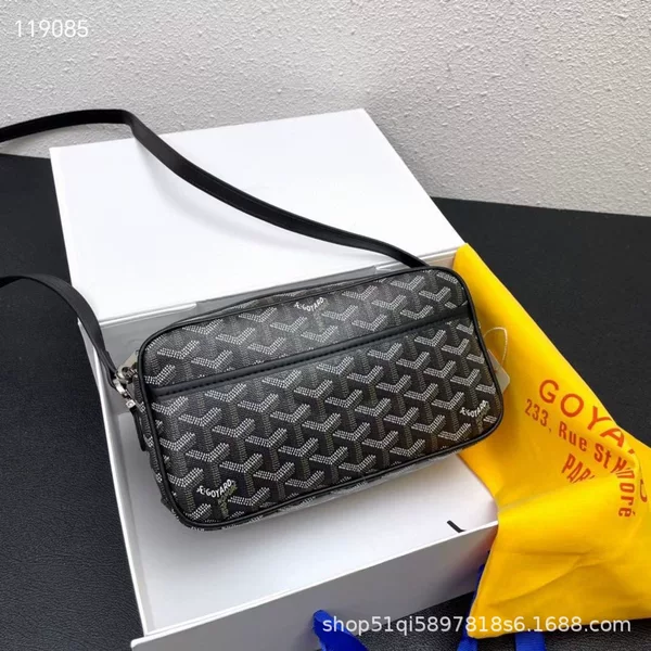 Goya dog-tooth pattern bag, fashionable and high-quality, Korean version, celebrity style, letter-printed shoulder and crossbody small square bag, camera bag