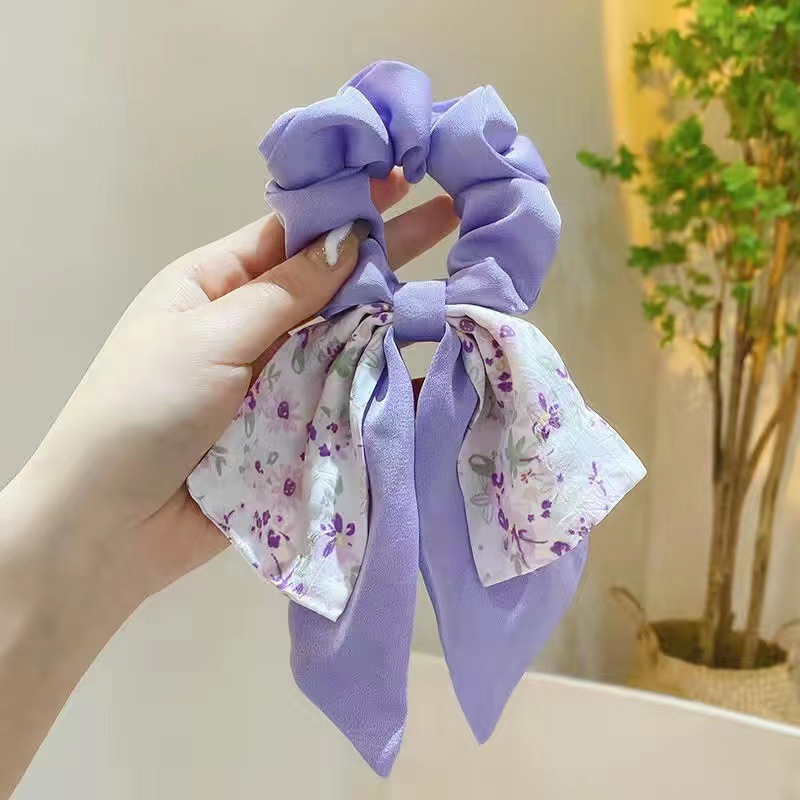 Fashion Flower Cloth Printing Hair Tie 1 Piece display picture 5