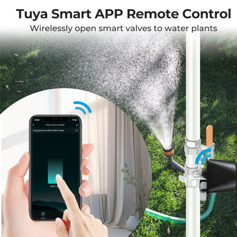 WiFi マニピュレーター防水バルブ Tuya スマートリモコン APP リモート制御水道管ガスワイヤレスバルブスイッチ|undefined