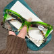 Cross-border new European and American reading glasses anti-blue high-definition metal hinge personality hawksbill large frame reading glasses wholesale