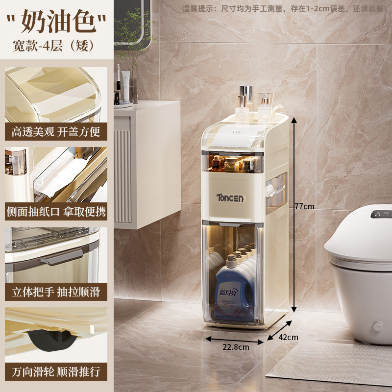 Gabinete de almacenamiento de ranura estrecha estilo cajón Gabinete de ranura multifuncional de baño Sala de estar Gabinete de almacenamiento de gran capacidad Gabinete de acabado de esquina