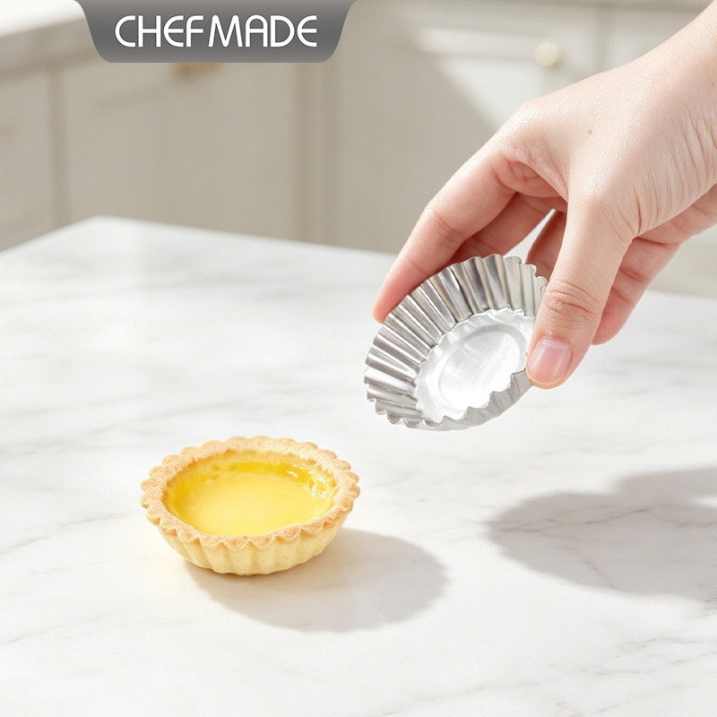 Xuechu baking mold aluminum alloy egg tart chrysanthemum pudding home sunflower egg tart mold Portuguese tart tool egg tart cup