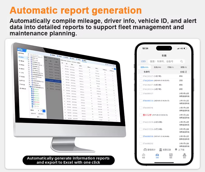Driving Recorder Customized Remote Monitoring Pure Beidou Positioning Real-Time Video Recording Voice Intercom Api Fleet Management