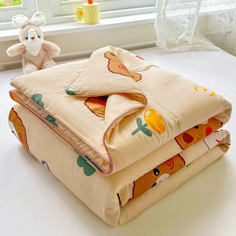 Fibra de soja edredón de verano de oficina aire acondicionado edredón de verano frío edredón de cama de dormitorio de estudiantes de doble piel simple
