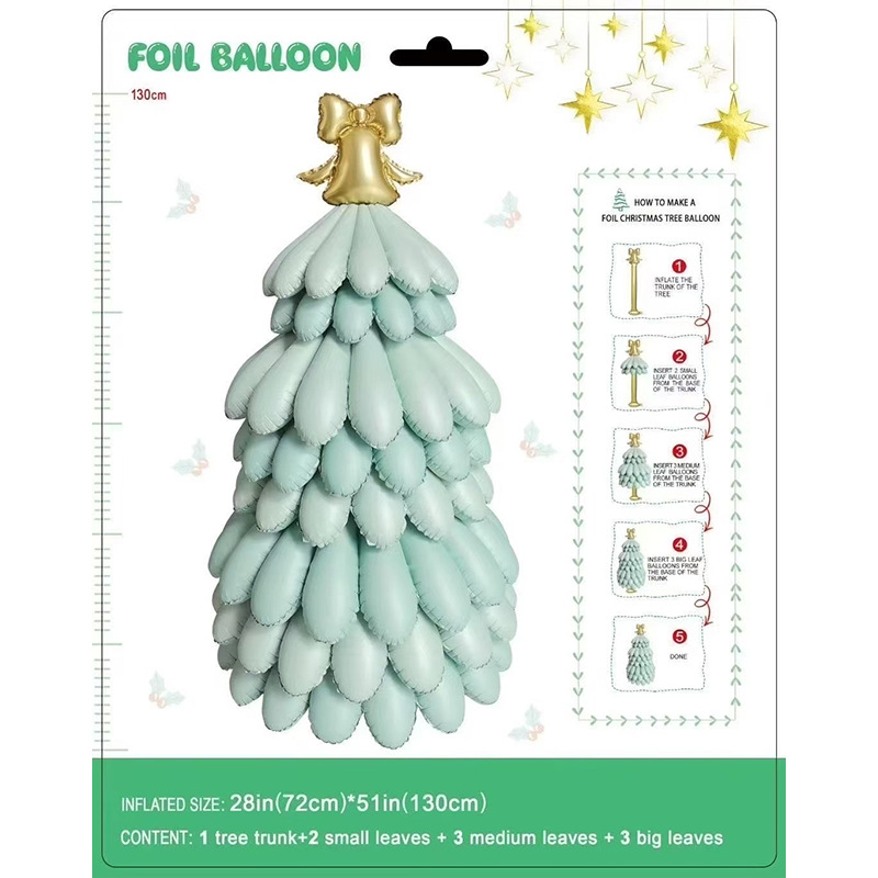 Globo de Navidad 4D de gran tamaño (Santa, trineo, renos), con base tridimensional para pie, decoración para árbol de Navidad