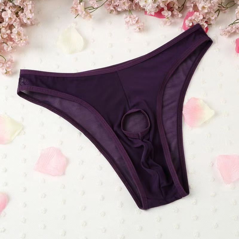 Sous-vêtements sexy transparents pour hommes, slips triangle en maille haute élasticité, strings dos nageur_voghion.com