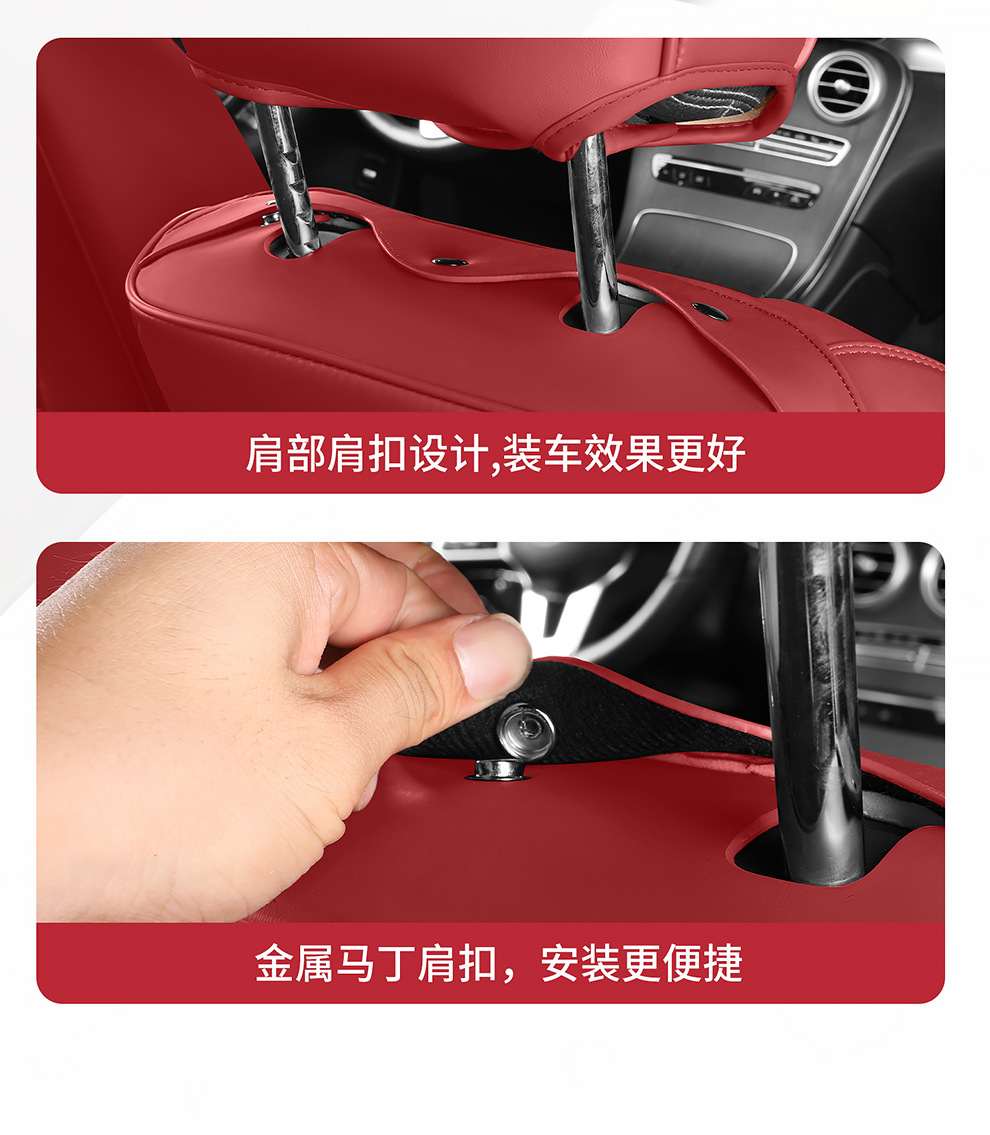 Cross-Border Export Full Leather 3D Car Seat Cushion All-Inclusive Four-Season Universal Solid Waist Perforated Car Seat Cover Car Seat Cushion