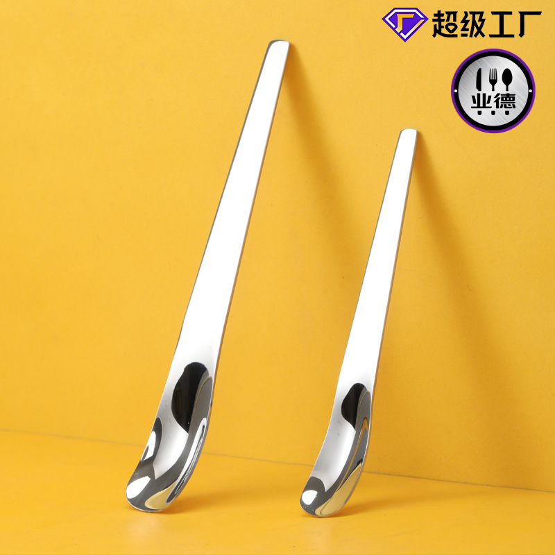 Ice Cream Spoon 304 Stainless Steel Ice Cream Dessert Spoon Yogurt Dumpling Filling Spoon Wonton Dumpling Mixing Spoon
