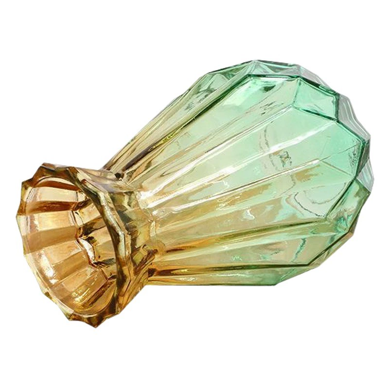 Оптовая Европейский творческий градиент прозрачная оригами стеклянная ваза гидропонная Цветочная гостиная украшение дома бутылка украшения