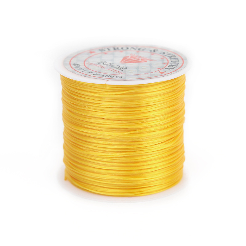 Suministro 0,8mm cuentas de cristal planas hilo elástico extensión del pelo accesorios DIY material de cuentas cuerda pulsera cuerda al por mayor