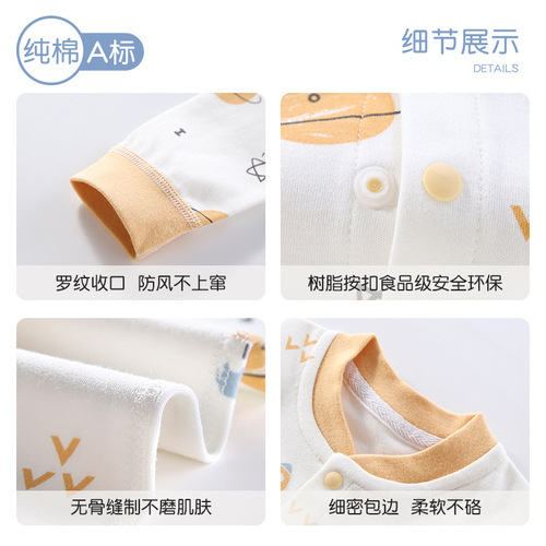 Newborn Category A children baby spring and autumn Anyang infant and children's clothing long-sleeved baby clothes bottoming jumpsuit