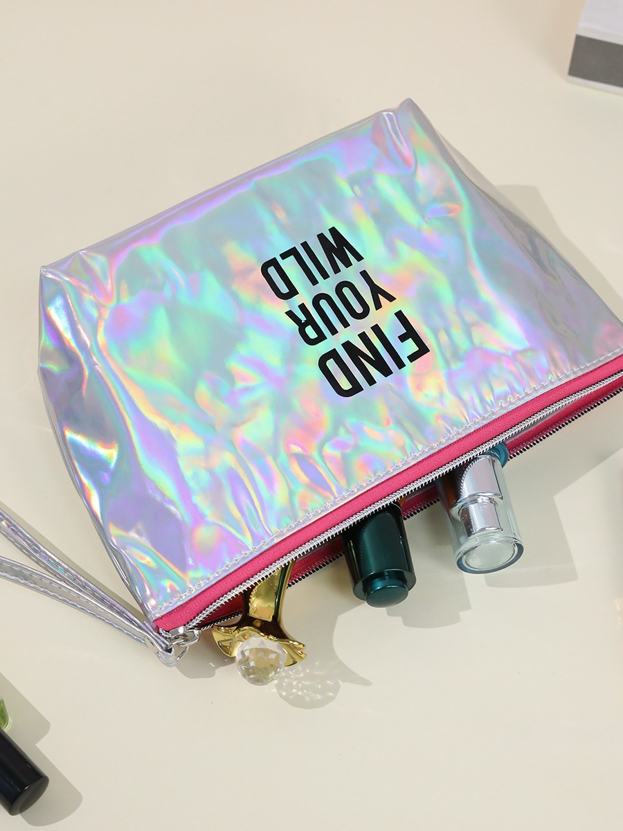 Bolsa de Cosméticos de PU Impermeable con Acabado Láser
