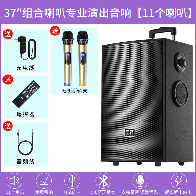 索爱音箱户外音响k歌蓝牙大音量拉杆移动演出广场舞音响一体机|undefined
