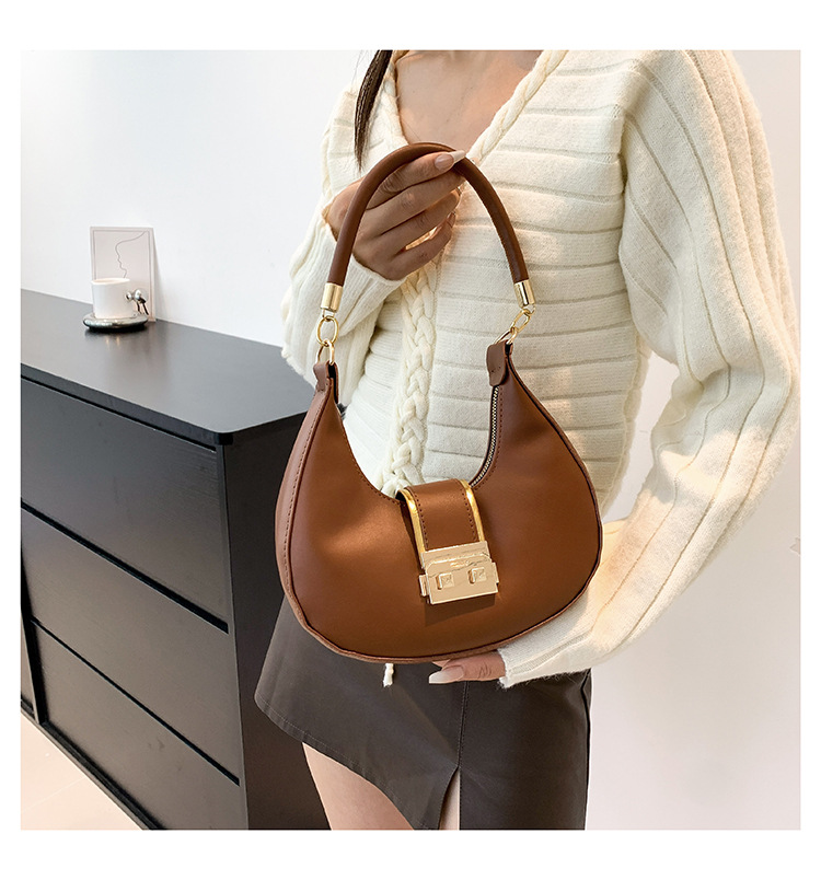 Retro Shoulder Bag For Women Crescent Armpit Bag Candy Colour_voghion.com