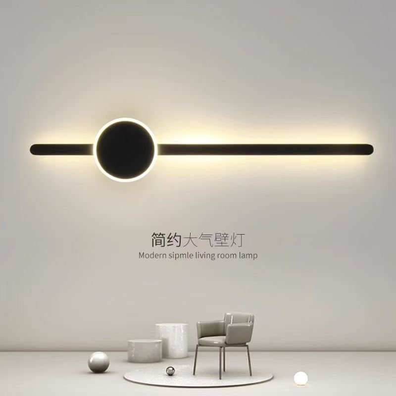Luz de pared de pared moderna minimalista estilo minimalista pared de fondo creativa barra larga LED dormitorio cabecera de cama