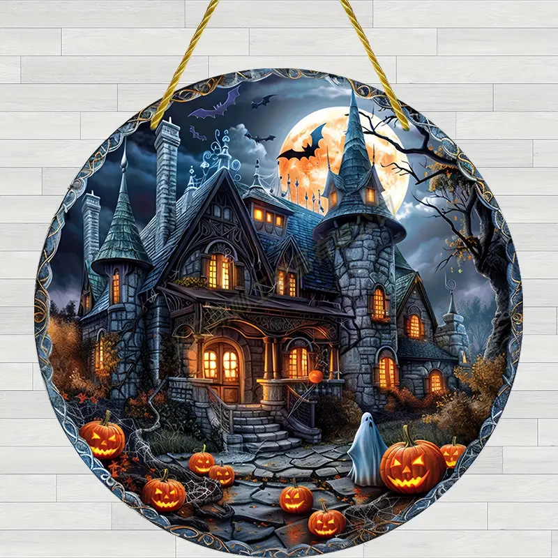 Transfronterizo serie de Halloween acrílico captador de sol artesanía decoración creativa colgante acrílico disco