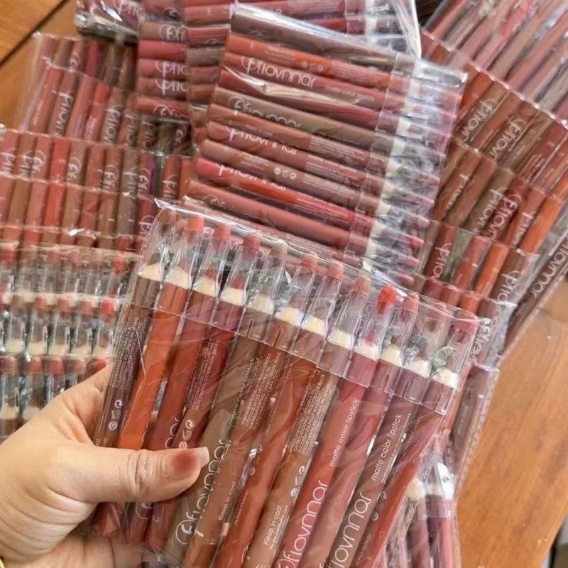 Set, waterproof lip pencil, matte lipstick, long-term effect