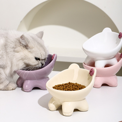 Super cute cat bowl ceramic cat bowl dog bowl cat rice bowl pet supplies cat eating rice bowl cat food bowl cat bowl cat bowl