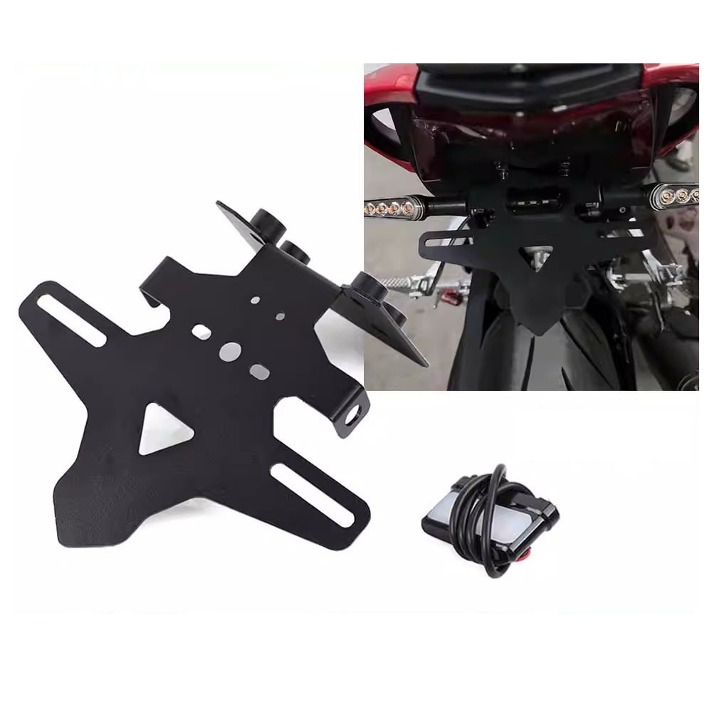 Suitable for Qianjiang Sai 600Rs Sai 800 Modified Rear License Plate Holder License Plate Holder Short Tail Bracket