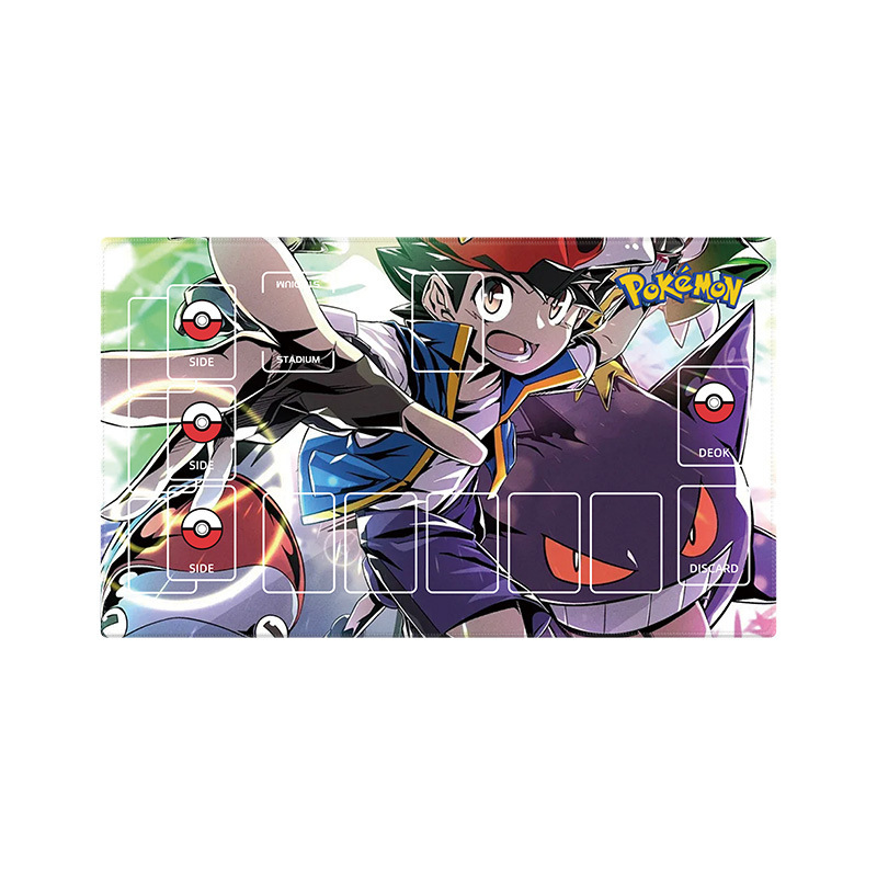 Pokémon juego gran almohadilla de bloqueo grueso doble tarjeta de combate almohadilla de tarjeta de batalla mesa simple almohadilla de mesa