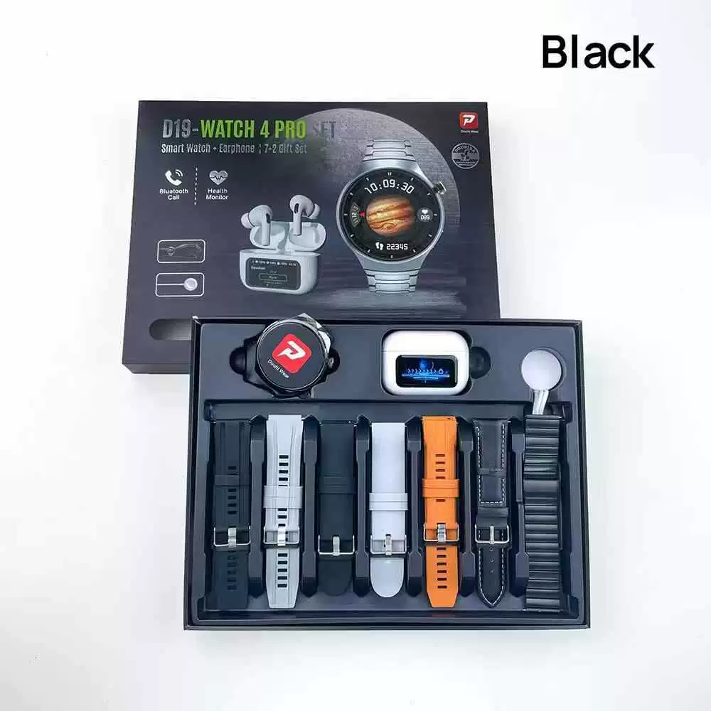 Smart watch pro, headphones, gift box, D19, tracks heartbeat, (Cross-border trading), with LED display