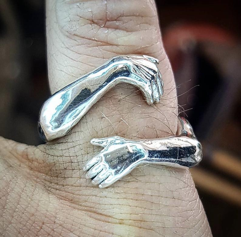 1 Piece Quantity Simple Style Geometric Alloy Plating Couple Open Rings