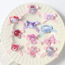 电脑绣花标卡通动漫动物系列蝴蝶结刺绣贴服装辅料胸针布贴批发