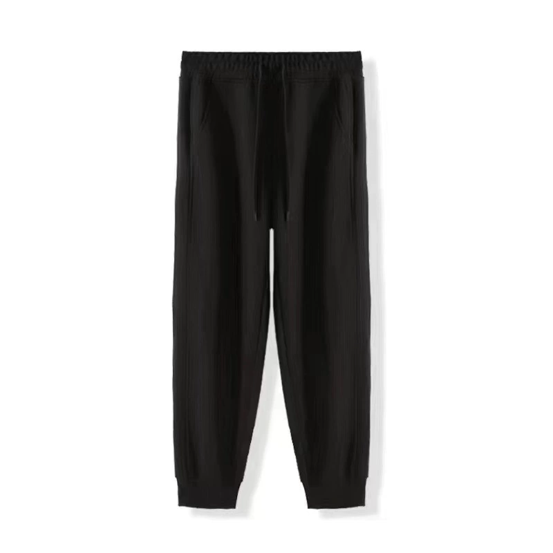 Autumn solid trousers, 320 gram, elastic waist, drawstring
