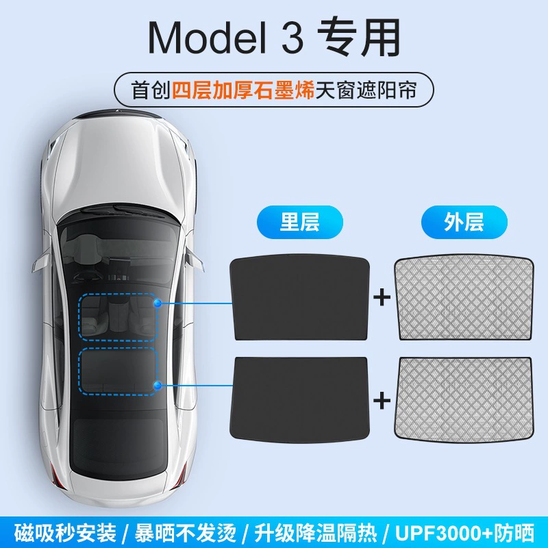 Tesla, curtain, cooling canopy, increased thickness, new version, sun protection