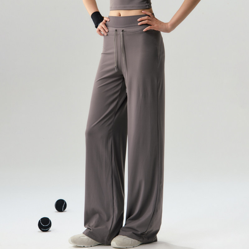 High-waisted loose-fitting sports pants, casual drapey slimming yoga pants, high-waisted Pilates training wide-leg pants, summer long pants