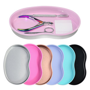 Cross-border exclusive love stainless steel jewelry tray nail tools storage tray cosmetics tray metal plate wholesale