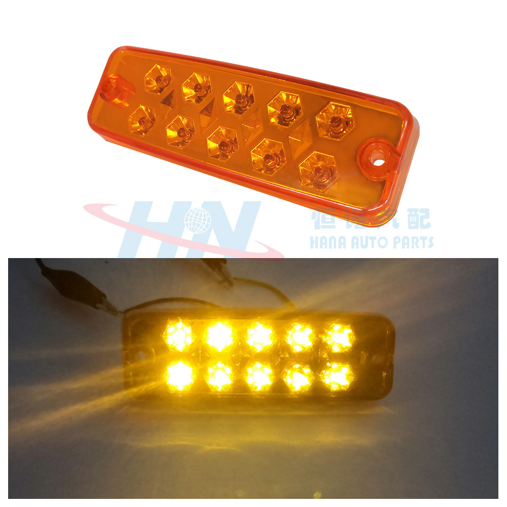 Camión luz lateral camión LED luz lateral remolque luz lateral 12LED camión luz trasera 24V luz trasera del coche