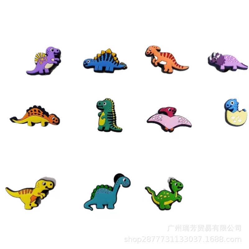 Hole Shoes Shoe Buckle Shoe Accessories Cartoon Shoe Lace Shoe Flower Removable Shoe Buckle Zhibixing Accessories Dinosaur Jurassic