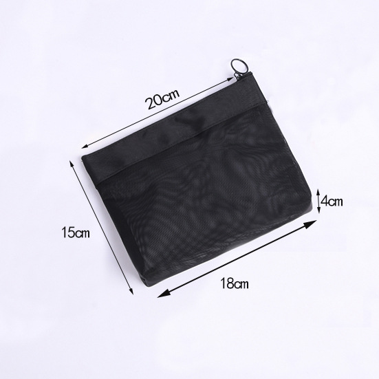 Bolsa de almacenamiento de malla transparente, bolsa de aseo portátil de viaje, bolsa organizadora de artículos diversos de malla de nailon, entrega directa del fabricante. image 29