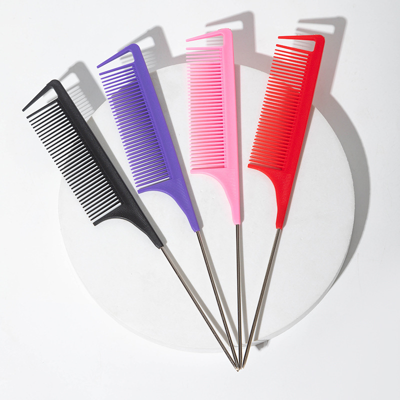 Steel needle pointed tail girl distribution comb portable layered…