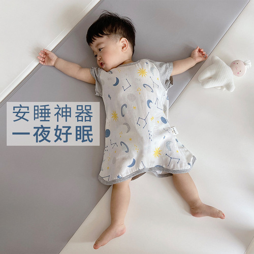 Bamboo cotton pajamas, light bamboo cotton parent-child pajamas, baby pajamas, mother's nightgown, home clothes, parent-child clothes