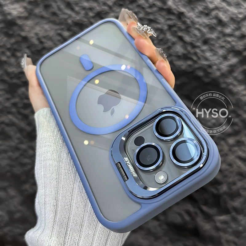 Чехол для телефона Apple iPhone 11–17 совместимый, невидимый кронштейн с магнитной фиксацией, защита от падений