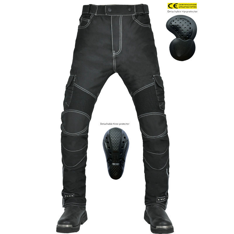 VOLERO motocicleta montar pantalones hombres multi-bolsa ropa de trabajo Oxford tela impermeable ajustable cintura alta motocicleta anti-caída Pantalones