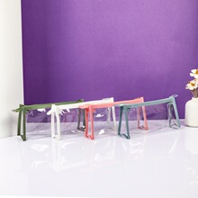 透明笔袋pvc拉链袋定制韩版学生大容量收纳袋便携防水文具袋定做